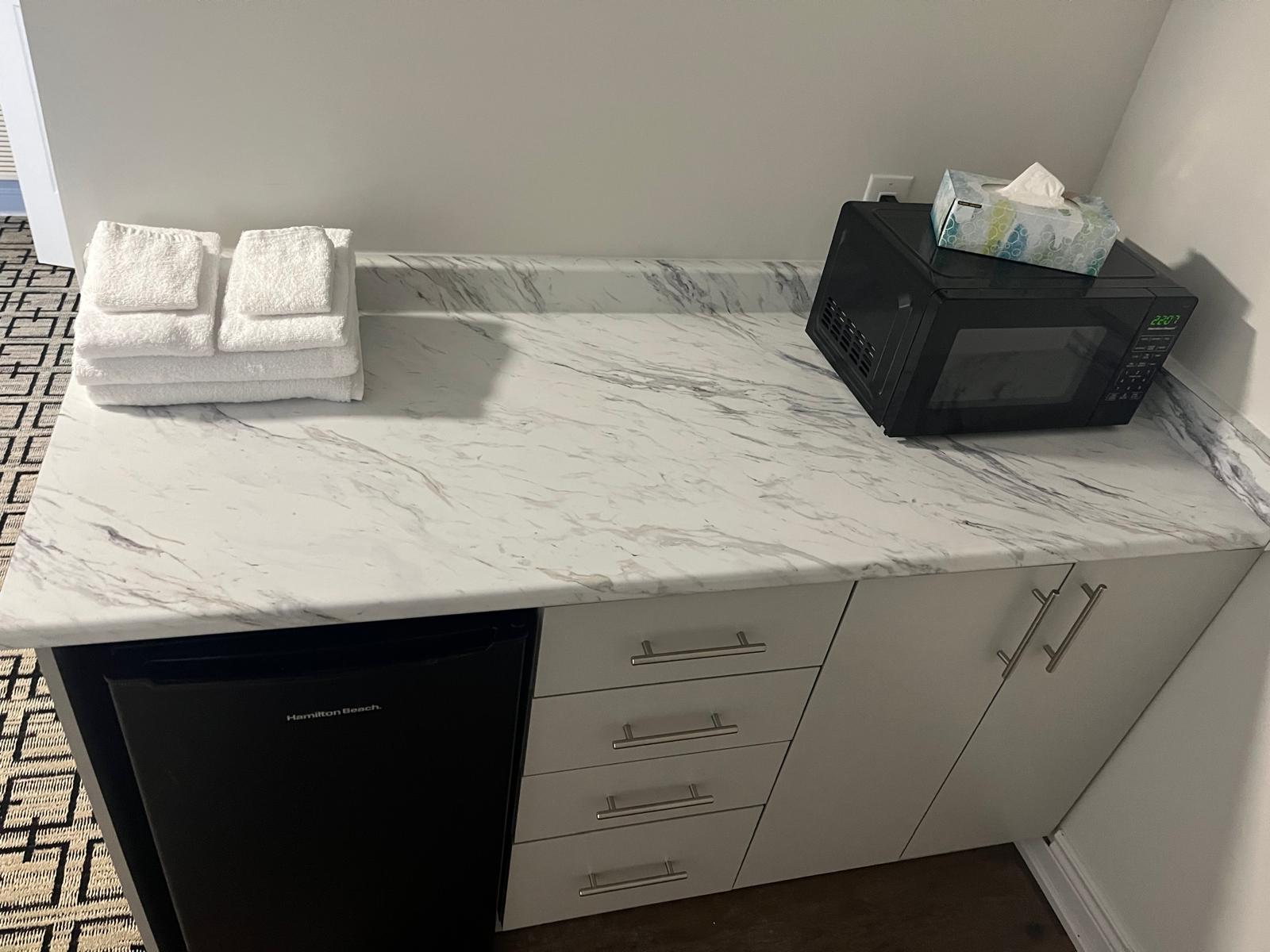 Interior view of a motel room